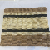 Sol Woven Clutch - Natural/Navy