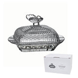 MONET GLASS BUTTER DISH SQUARE