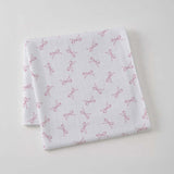 Pink Bow Muslin Wrap