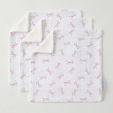 Pink Bow Face Washer Set/3