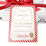 Santa's Nice List Certificate - Red White Stripe