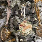 Christmas Dog Enamel Ornament