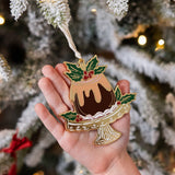 Christmas Pudding Enamel Ornament