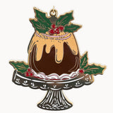 Christmas Pudding Enamel Ornament
