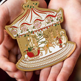 Christmas Market Carousel Enamel Ornament