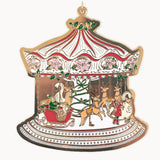 Christmas Market Carousel Enamel Ornament