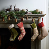 Striped Red Stocking Velvet