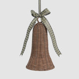 Rattan Bell Ornament Chocolate Brown