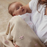 Pink Bow Muslin Wrap