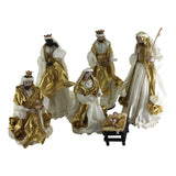 Exquisite Nativity 6 Piece Set Ivory Gold