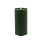 LUXE VELVET CANDLE LED GREEN 20X10
