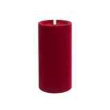LUXE VELVET CANDLE 20X10CM RED LGE