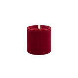 LUXE VELVET LED CANDLE RED 10X10 SML