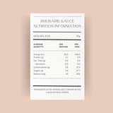 Lana’s Garden Rhubarb Sauce 250ml