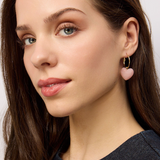 Pink Plump Heart Hoops