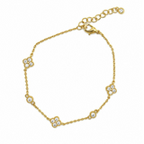 Gold Crystal Felice Chain Bracelet