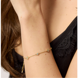 Gold Crystal Felice Chain Bracelet