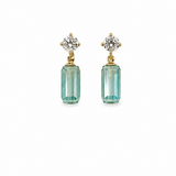 Silver Blue Drop Earring