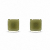 Green Jelly Square Studs