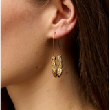 Gold Braided U Hoops