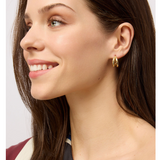 Gold Half & Half Hoops