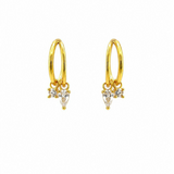 Gold Crystal Sammy Hoops