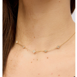 Gold Crystal Felice Chain Necklace
