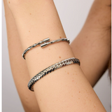 Silver Braided Cuff