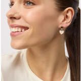 Pink Gingham Hanging Heart Earring