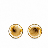 Gold Mocca Swirl Disc Earring
