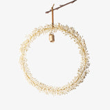 Golden Beaded Wreath with Bells Large