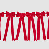 Scarlet Velvet Bow Garland Red