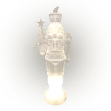 ACRYLIC LED FROSTED NUTCRACKER WITH TREE