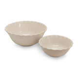 CLEO WAVY NATURAL SPECKLE BOWL SET/2