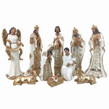 RESIN CHAMPAGNE NATIVITY SET/10