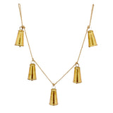ROPE METAL ANTIQUE GOLD 5 BELL GARLAND