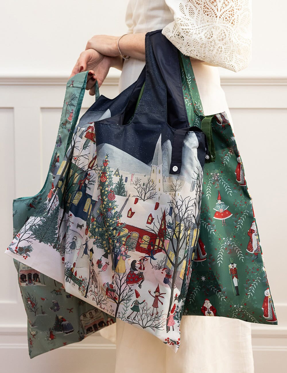 A Christmas Village - Reusable Large Shopping Bag - Pure Apotheca