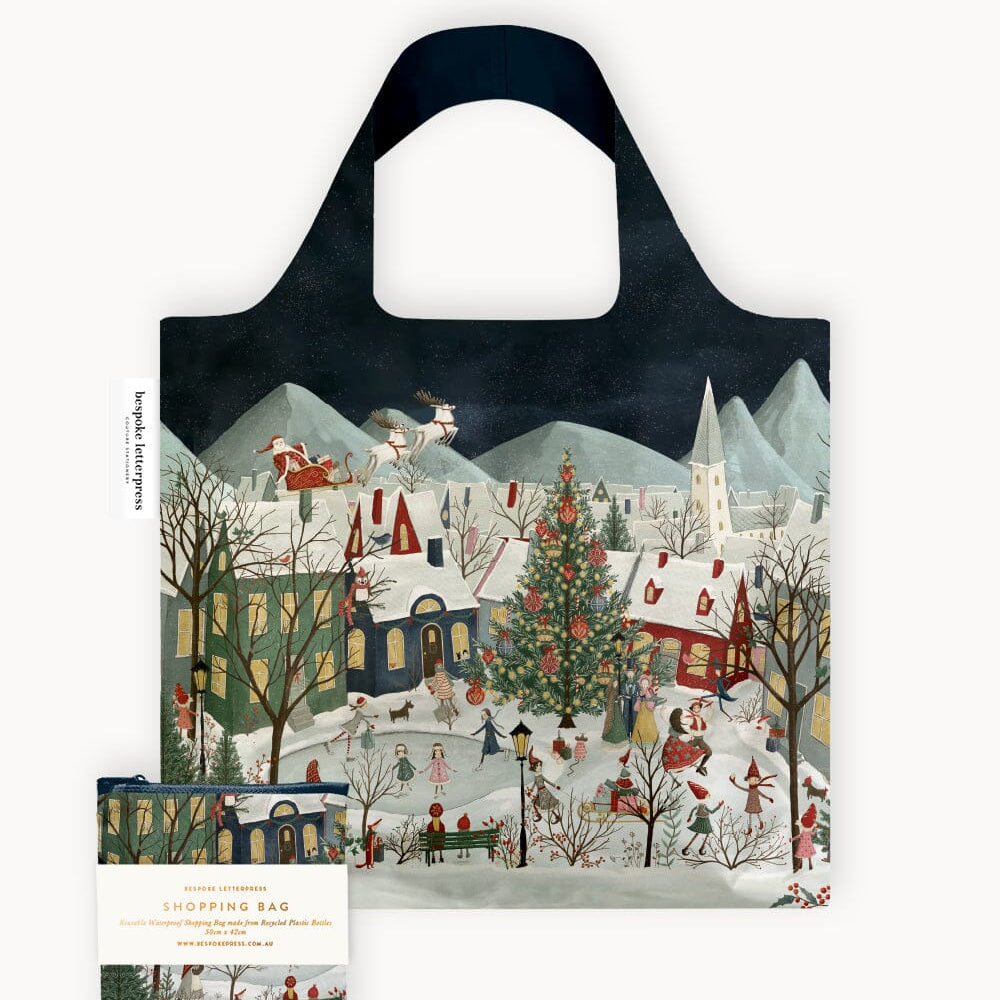 A Christmas Village - Reusable Large Shopping Bag - Pure Apotheca