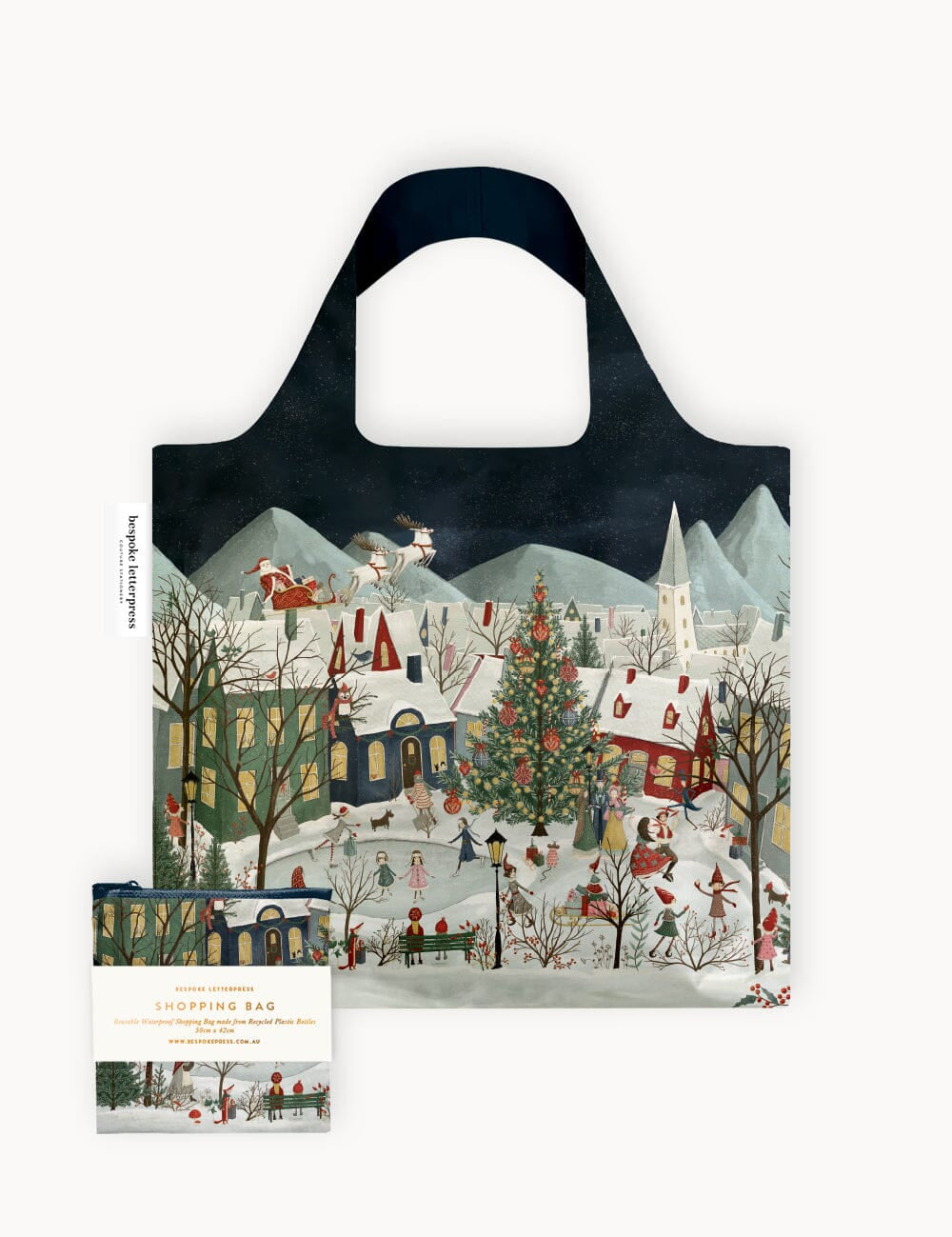 A Christmas Village - Reusable Large Shopping Bag - Pure Apotheca