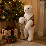 Fair Isle Knit Standing Polar Bear 80cm