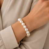 Amara Natural Round Baroque Pearl Bracelet