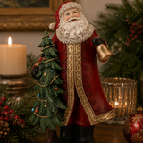 Traditional Santa with Tree 38cm