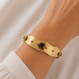 Cleopatra Gold Cuff with Tiger Eye