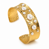 Elora Wide Cuff with Pearls