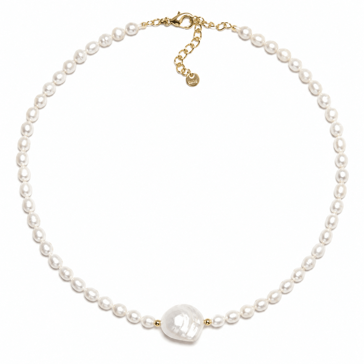 Abbey Baroque & Rice Pearl Necklace - Pure Apotheca