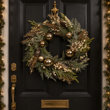 70cm Champagne Berry Bauble Wreath