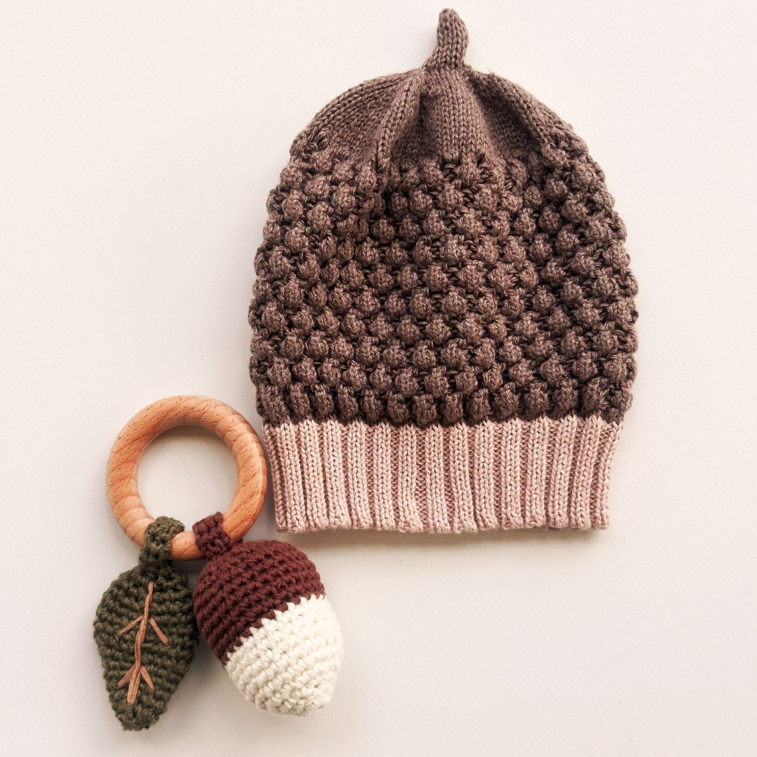 Acorn Knit Baby Beanie - Pure Apotheca
