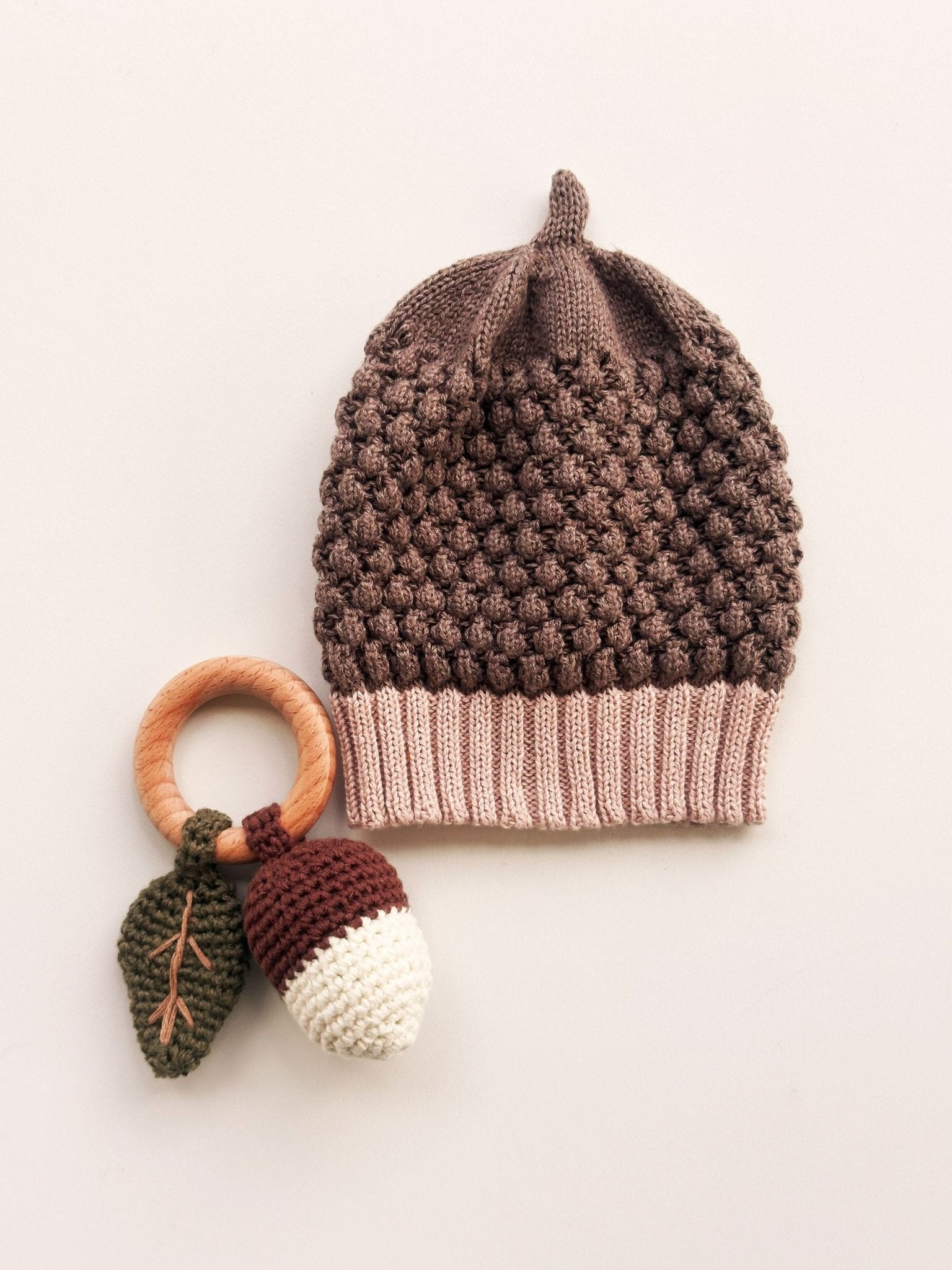 Acorn Knit Baby Beanie - Pure Apotheca