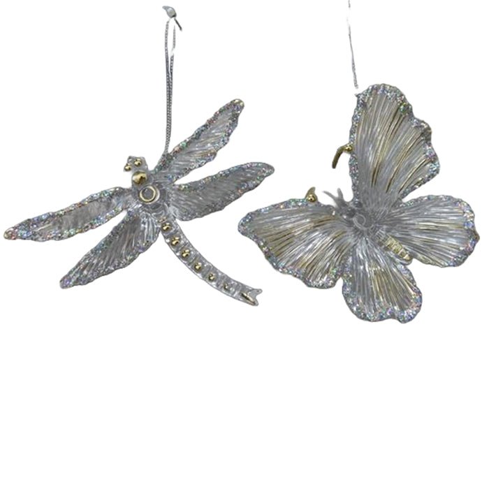ACRYLIC BUTTERFLY/DRAGONFLY WHITE 2ASS - Pure Apotheca