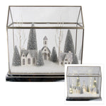 ACRYLIC HOUSE SCENE W/LED LIGHTS SILVER - Pure Apotheca